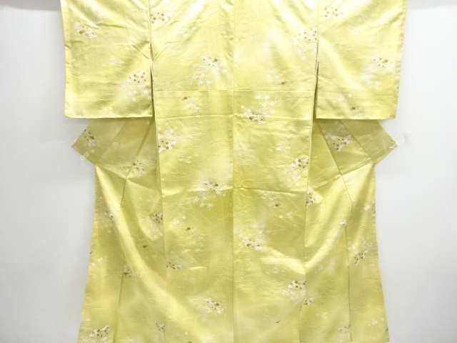 JAPANESE KIMONO / UNUSED KOMON / FLOWER & PLANT